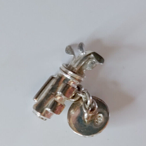 925 Sterling Silber Golftasche & Golfball Manschettenknöpfe - Geschenk für Golfer - gebraucht - Bild 7 von 7