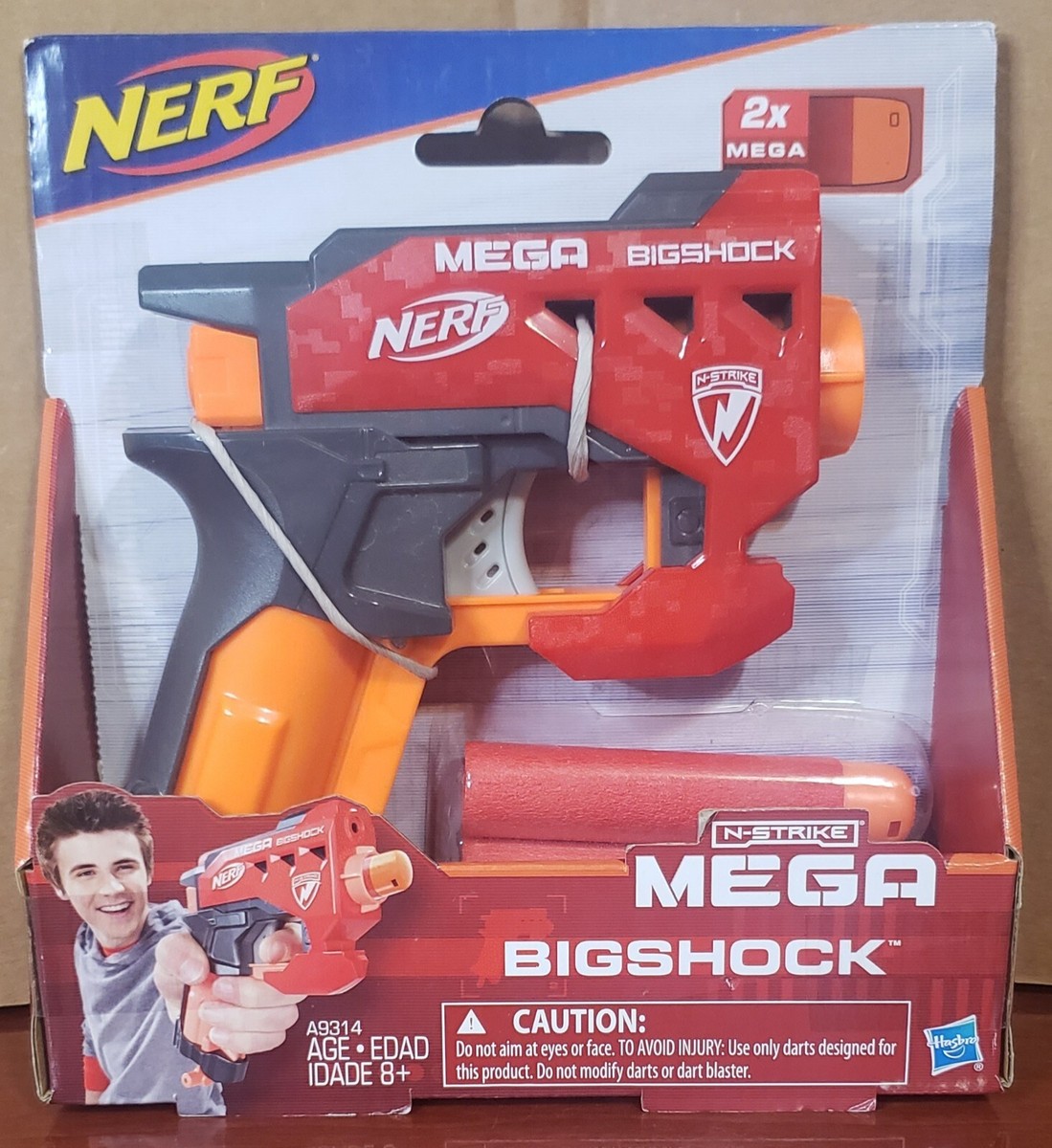 Nerf• N-Strike Mega BigShock Blaster with 2X Darts• Hasbro• New in