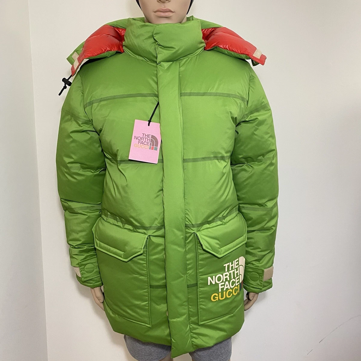 Gucci Jackets & Coats | Rare! The North Face x Gucci Down Jacket Puffer Parka Sz M Adder Green Firm | Color: Green/Red | Size: M | Pm-02313539's