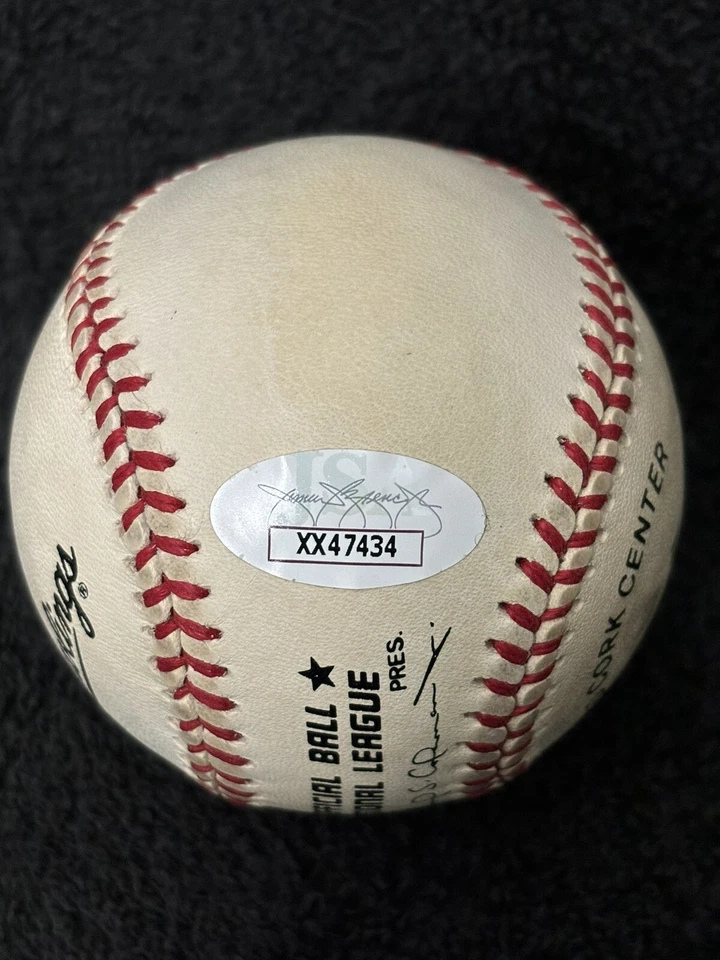 HANK AARON Signed Autographed VINTAGE ONL Baseball JSA LOA - Image 3 of 4