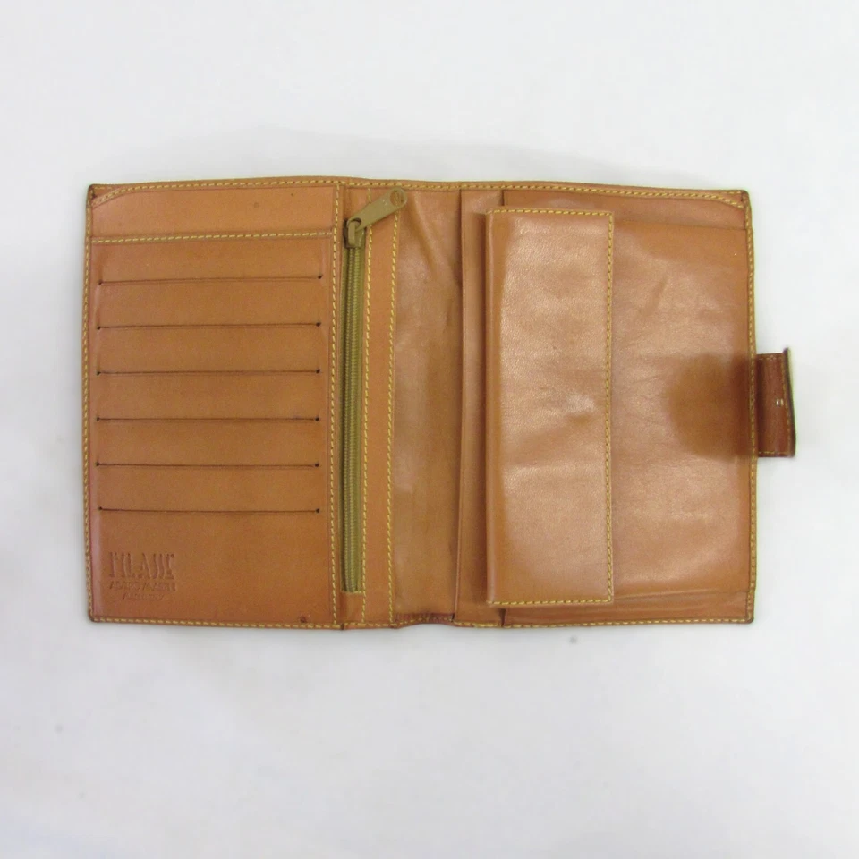Cartera de cuero plegable vintage Alviero Martini Foto 3 de 4