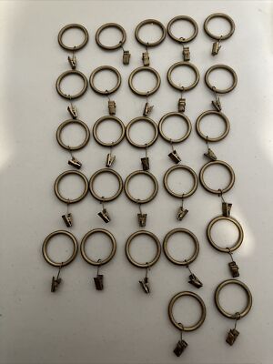 Curtain rings with clips ( 27 ) 1 1/2 inches