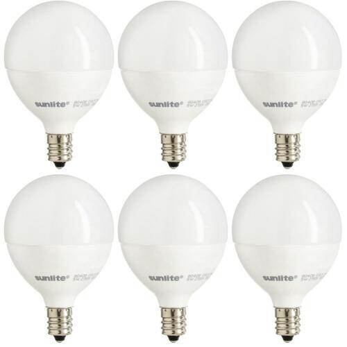 6PK E12 Dimmable LED G16.5 Globe Light Bulb, 5W(40W), 2700K, 350LM, Frosted Bulb - Picture 2 of 3