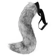 Animal Cat Wolf Fox Dog Faux Fur Tail for Halloween Party Cosplay Costume Acc...