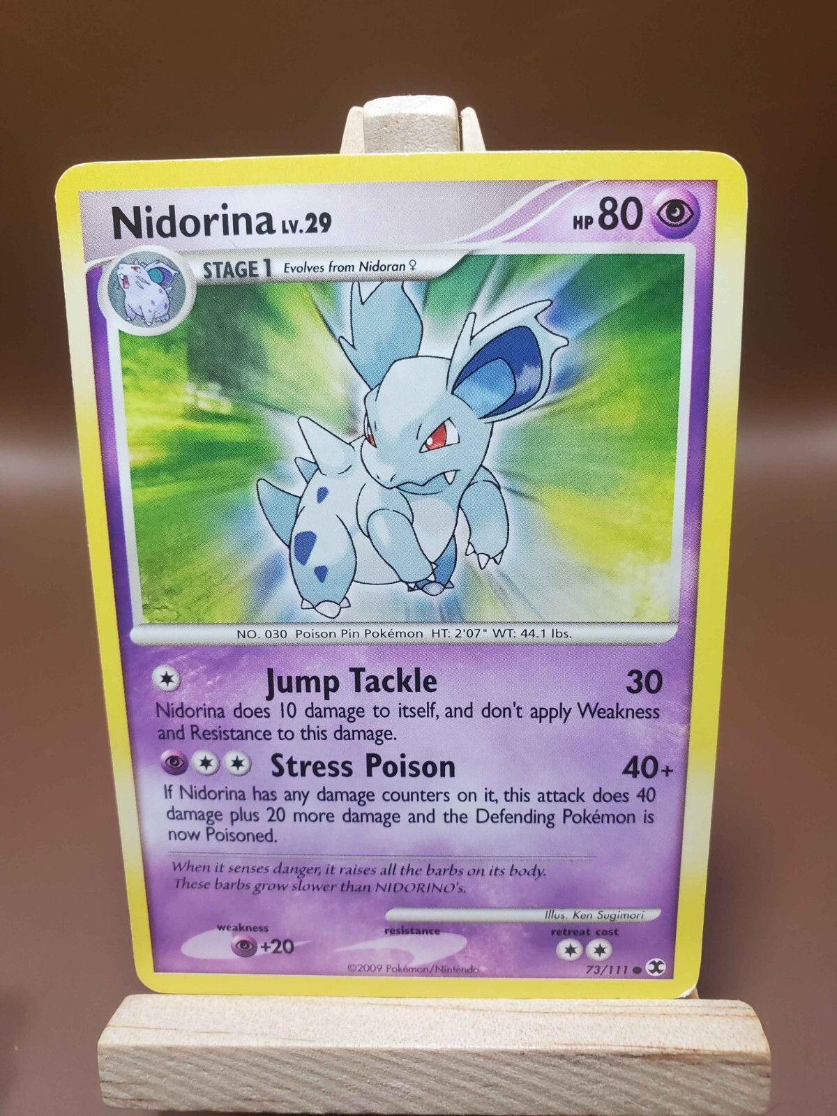 LP Pokemon Platinum Rising Rivals Single Card Common Nidorina 73/111