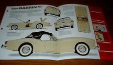 1954 Kaiser Darrin Spec Sheet Brochure Poster Print Photo 54 Willys