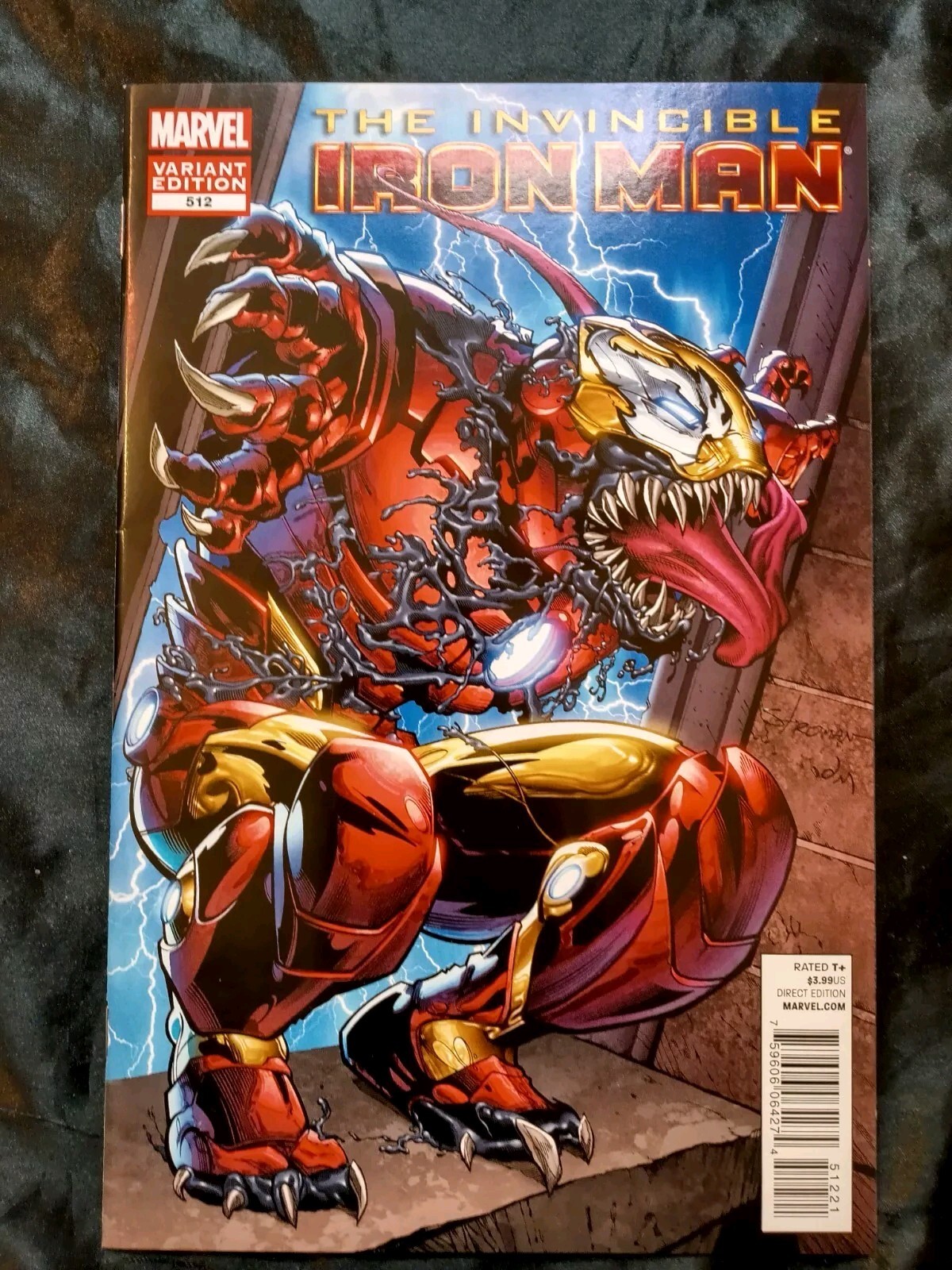 Invincible Iron Man #512, 1:50 Larry Stroman Venomized Variant, 2012, NM, Rare!
