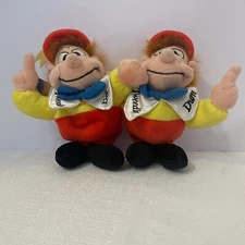 Disney Store Mini Bean Bag Tweedle Dee And Dum 8" Beanie Plush