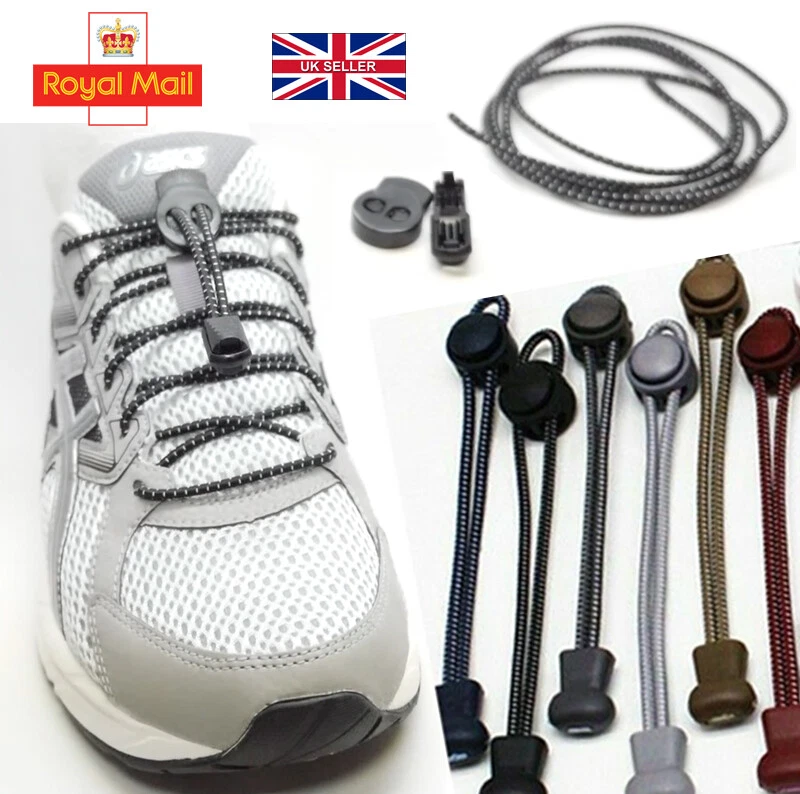 No Tie Shoe Laces Adult Kid Elastic Trainer Laces Lazy Easy No-tie  Shoelaces UK