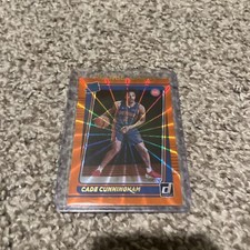 2021-22 Donruss Basketball Cade Cunningham Rated Rookie Orange Holo Laser #211