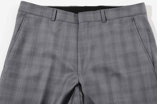 40R Slim Kenneth Cole Gray Shadow Plaid Wool Two-Piece Suit 34x29.5 Trousers M - Picture 10 of 14