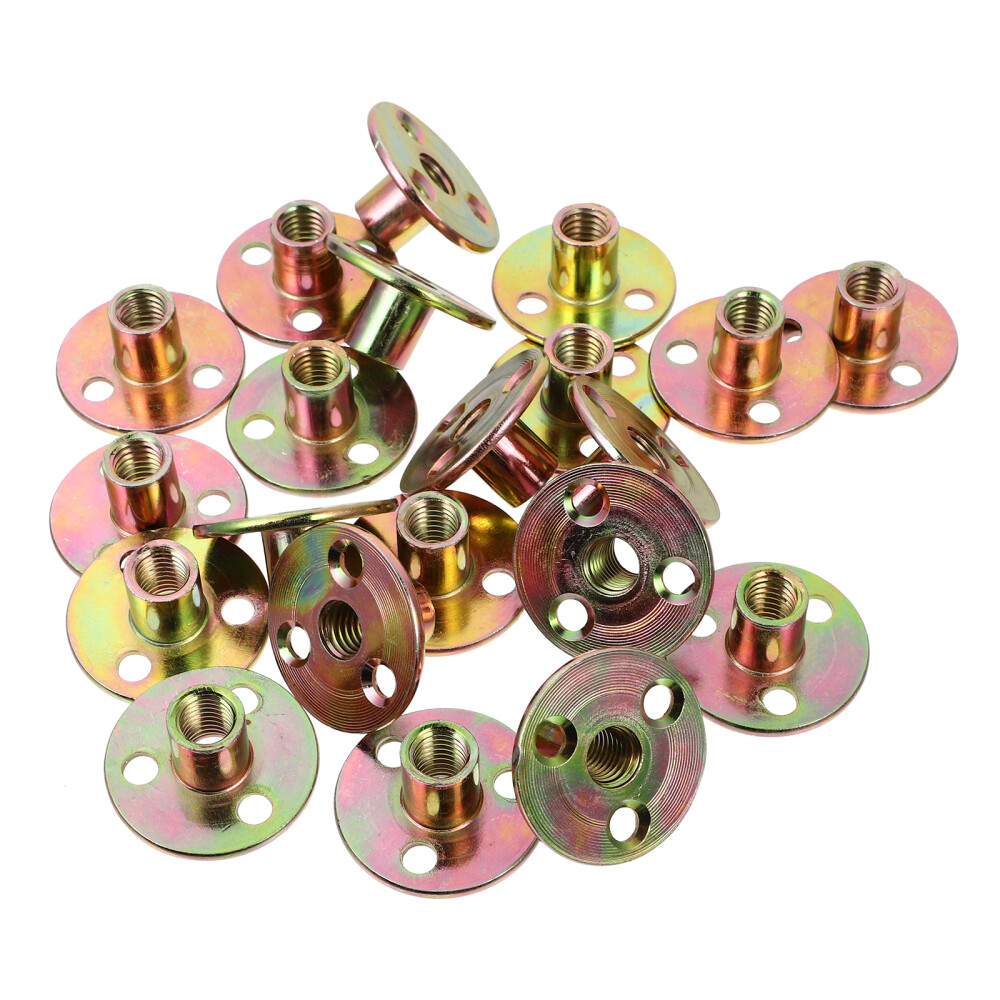22 Stück T-Einschraubmuttern M8 - 3-Loch Flanschmuttern Für Möbelbau
