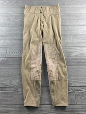HORZE Women's High-Waist Breeches With Leather Fullseat- Size 28 Beige
