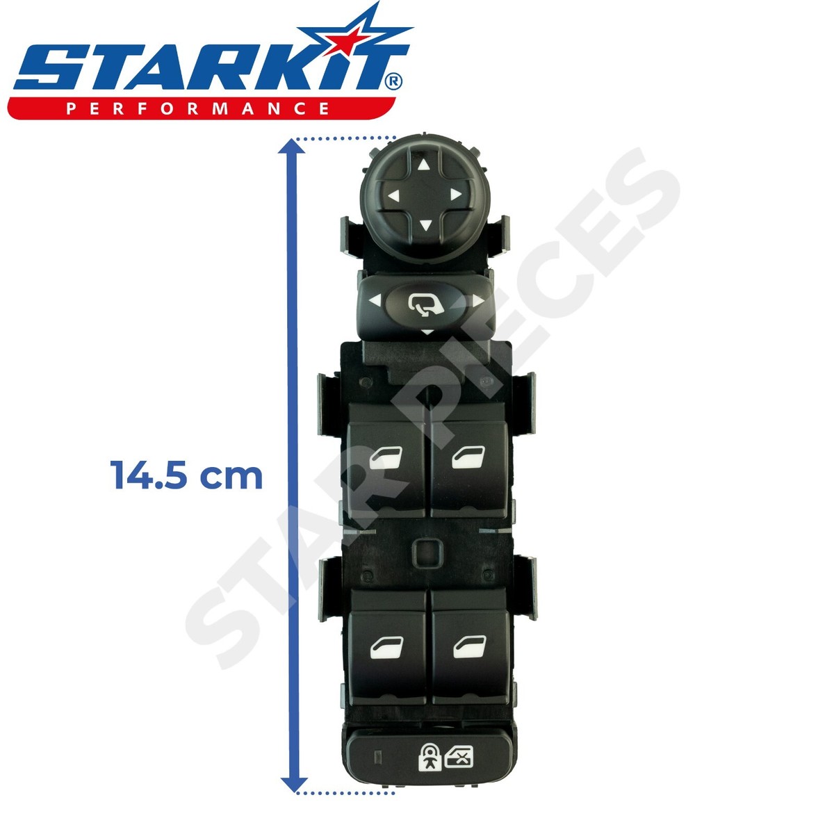 Interrupteur Lève-vitre Citroen C4, C5, 308, Etc. - Compatible 2009-2019 - Remplacement Facile, Fonctionnement Fluide - 9