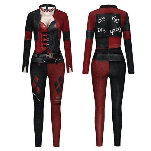 NEU Harley Quinn Damen Cosplay The Suicide Squad Overall Party Kostüme Halloween - Bild 10 von 13