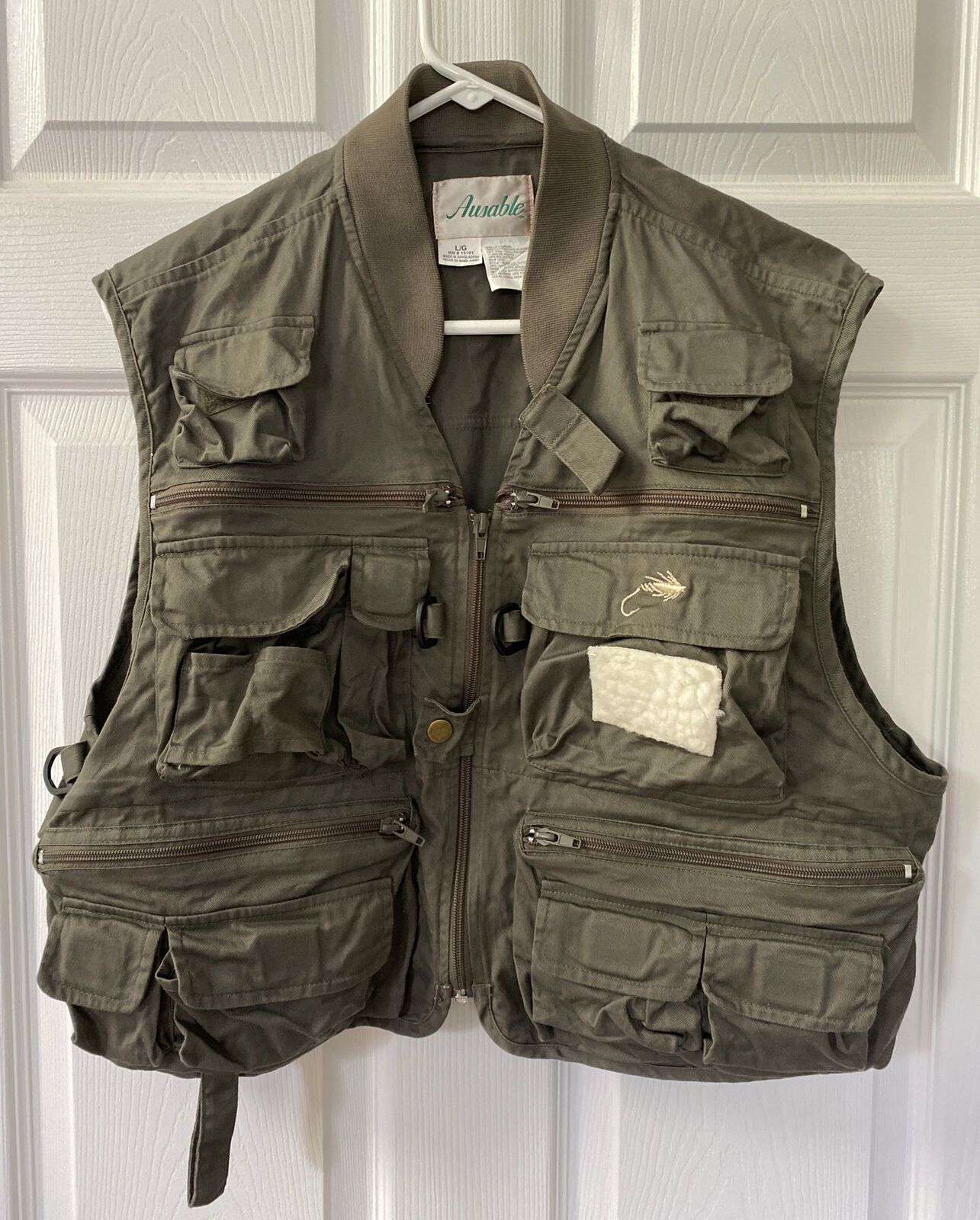 23 Pockets AUSABLE FISHING VEST Fishing For Sales 1 year warranty for sale Weather Green Warmer