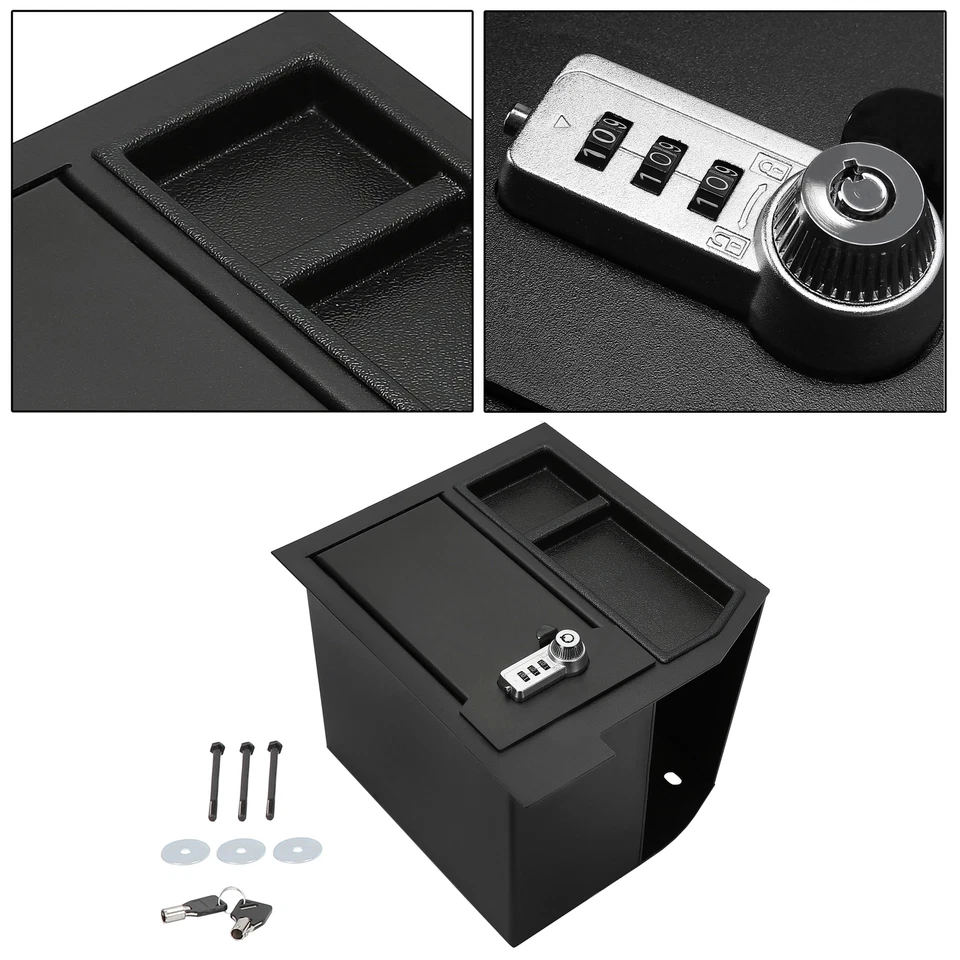 Center Console Safe Box Locking Safe For Toyota Tundra 2007-2013 Sequoia 08-13 - Image 4 of 4