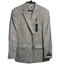 Joseph Feiss Gold WoolBlend Blazer Men 44R Classic Fit Gray Sport Coat 299 MSRP