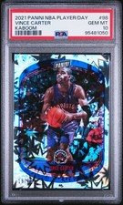 2021 PANINI NBA PLAYER OF THE DAY KABOOM #98 VINCE CARTER 18/99 PSA 10