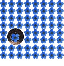 Dried Pressed Flower, 60PCS Blue Natural Real Pressed Dried Blossom Flowers, ...