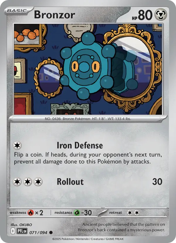 Bronzor Phantasmal Flames #71 Pokémon TCG