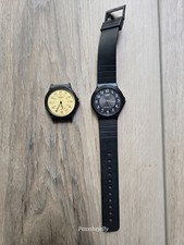 Casio Watch Lot Mens Quartz Black Resin Minimalist Field Casual Y2K vtg