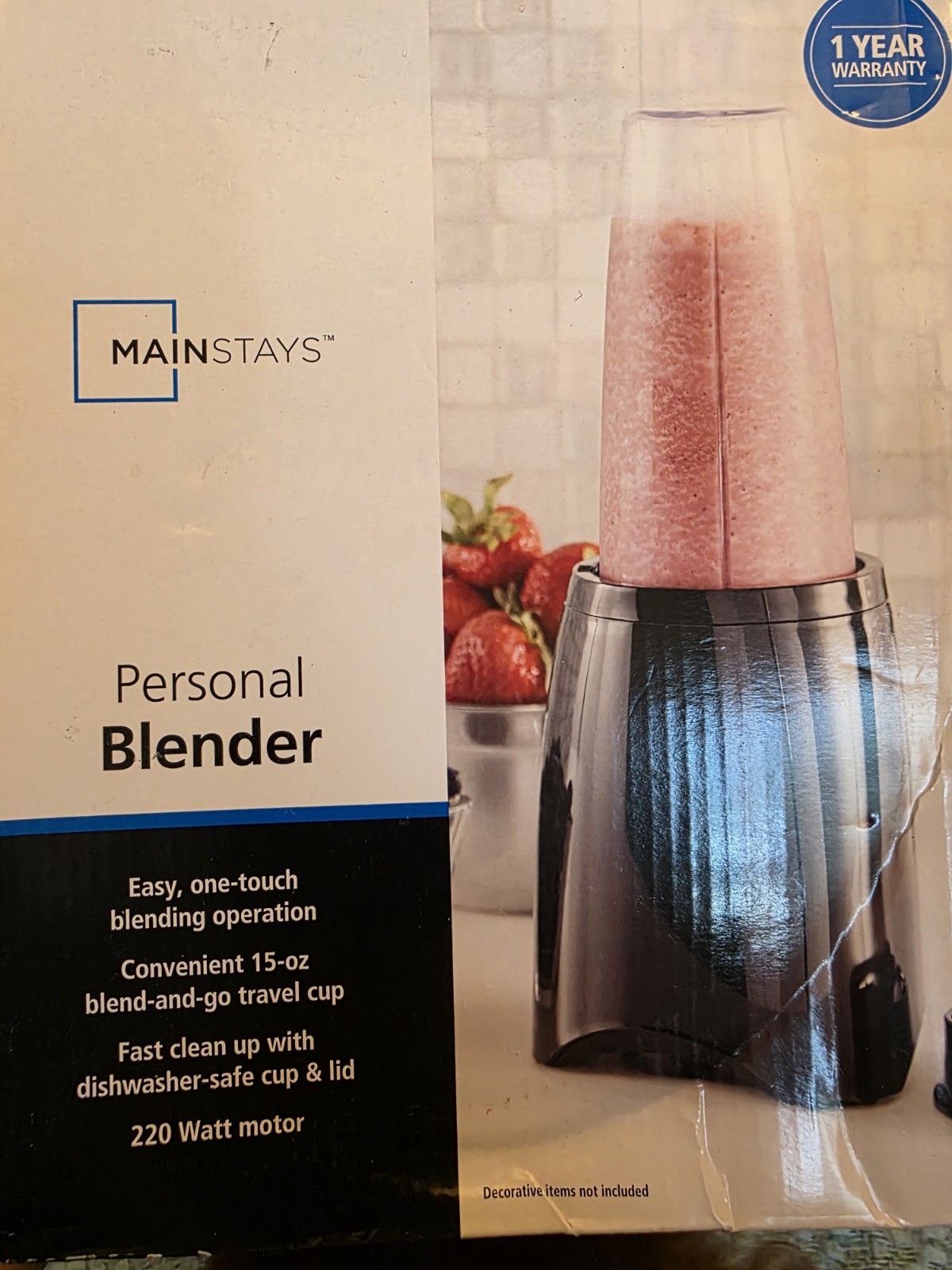 Mainstays Single Serve Personal Blender 16 oz Blend & Go Tra