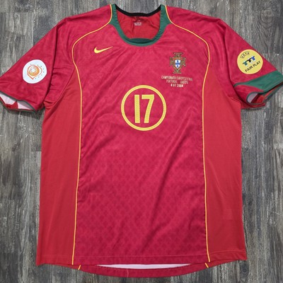 2004 Nike Portugal Home Soccer Jersey Cristiano Ronaldo Men XXL