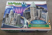 Wrebbit 3D Puzzle New York City Collection - Financial - Brand New Very Rare 