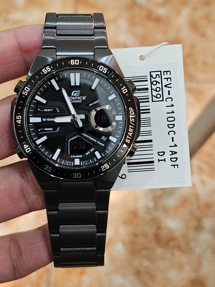 Casio Edifice EFV-C110DC-1A Men's Watch Black Dial Analog Digital
