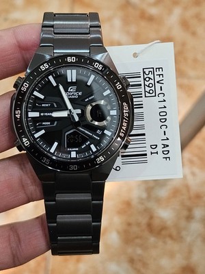 Casio Edifice EFV-C110DC-1A Full Black Analog Digital Stainless