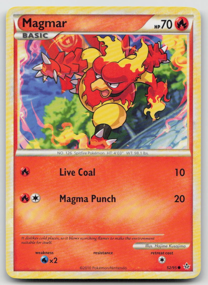 MAGMAR 52/95 COMMON HGSS UNLEASHED POKEMON NM/M