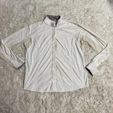 Women’s XXL White Smartpak Long Sleeve Horseback Riding Show Shirt