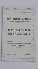 VINTAGE BRITISH SEAGULL OUTBOARD INTRUCTION BOOKLET +  DETAILS SHEET.. L@@K !