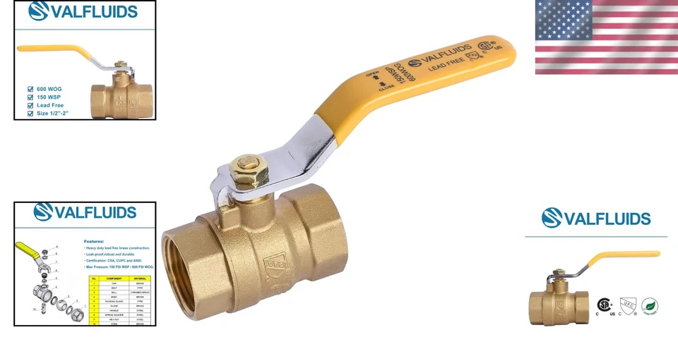 Approved Brass Ball Valve 1.25 Inch - Image 2 of 4