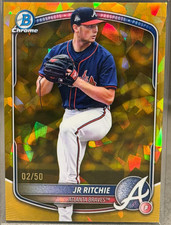 2025 Bowman Draft Chrome Sapphire Gold /50 JR Ritchie BDC-199 Atlanta Braves