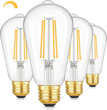 Dimmable Vintage LED Edison Bulbs, 4W 40W Equivalent LED Bulbs, ST58 Antique LED