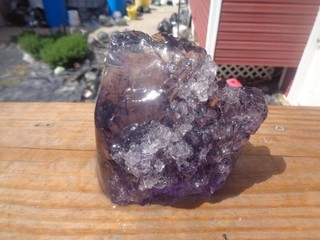 Glass Rock Slag Pretty Clear Purple 2.0 lbs 9F Landscaping Aquarium Flowers