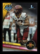 Hunter Dekkers 2023 Bowman University 1st Chrome Rookie #67 Iowa State Cyclones