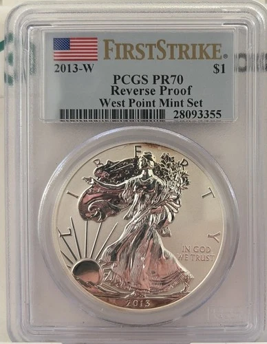 2013-W PCGS American Silver Eagle Reverse Proof West Point Mint Set PR70