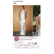 Show Me Your MuMu Lisa Maxi Dress Ivory Luxe Satin Sleeveless Satin Gown