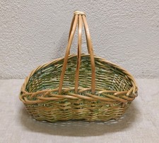 CESTO / CESTINO VIMINI con manico, decorativo / raccolta frutta- verdura- funghi