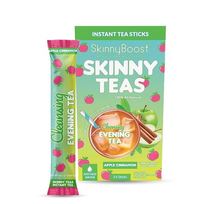 Skinny Teas Instant Tea Sticks   Cleansing Evening Tea   14 Ct   Herbal Detox...