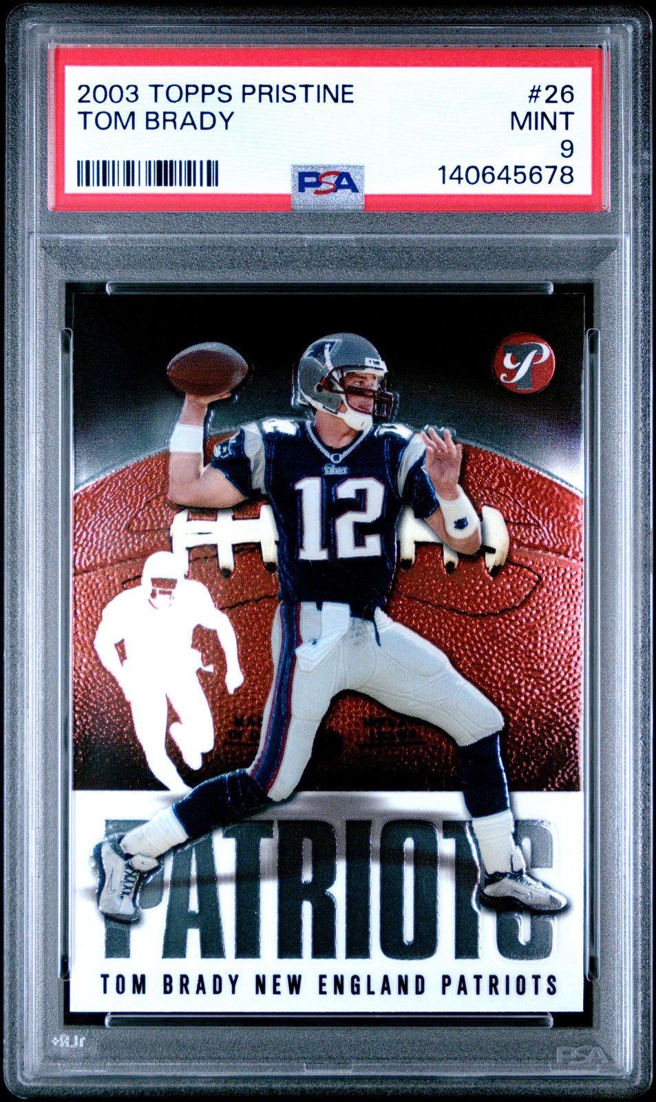 2003 Topps Pristine #26 Tom Brady PSA 9
