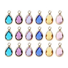  30 PCS Water Drop Pendant Charms DIY Accessories Jewelry Pendants