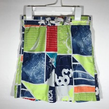 Nautica Boy's Large 7 Lined Swim Trunk