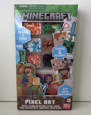 Mojang MINECRAFT Pixel Art Perler Bead Craft Kit Set - Makes 6 Keychains