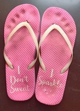 Used Flip Flops Hot Pink Sandals Womens Size 8 Worn in Well Kept Used 