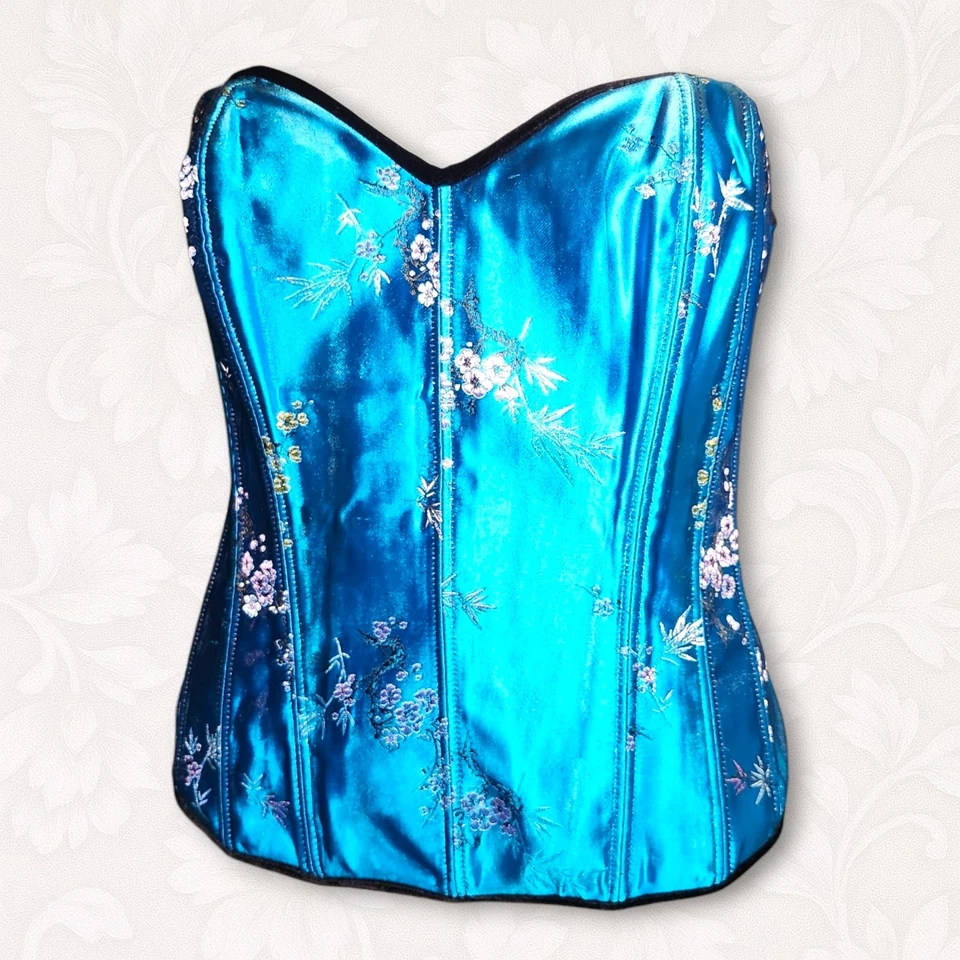 Top corsé bordado Shirley of Hollywood - talla L 30-33” cintura 🌸🌼  Foto 3 de 4