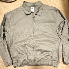 Nike Men’s Gray Harrington Jacket Full Zip Logo Short Length Size L 42"